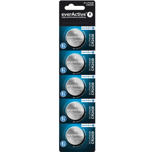 EverActive CR2430-5BB blistera iepakojumā 5 gab.