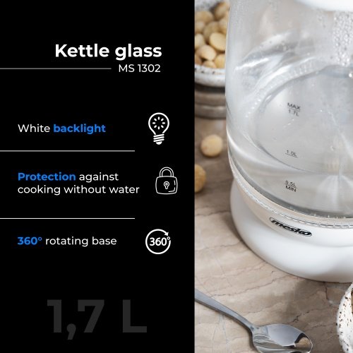 Tējkanna stikla 1,7 L