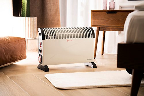 Konvekcijas sildītājs ar taimeri un turbo ventilatoru