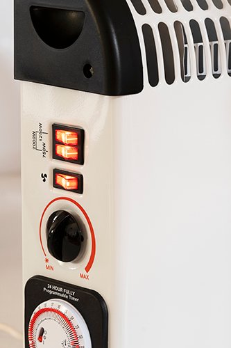 Konvekcijas sildītājs ar taimeri un turbo ventilatoru