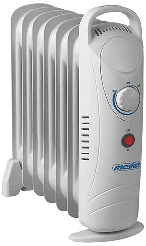 Eļļas radiators, 800 W, 7 ribas, regulējams temperatūras regulators, automātiska enerģijas patēriņa kontrole, pārkaršanas aizsardzība, rokturis pārnēsāšanai